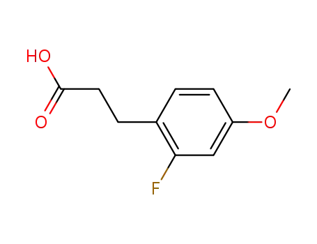 Molecular Structure of 852181-15-8 (2-fluoro-4-Methoxy-Benzenepropanoic acid)