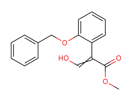 Molecular Structure of 103474-03-9 (Benzeneacetic acid, a-(hydroxymethylene)-2-(phenylmethoxy)-, methyl
ester)