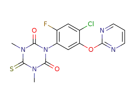 3-[4-Chloro-2-fluoro-5-(2-pyrimidinyloxy)phenyl]-5,6-dihydro-1,5-dimethyl-6-thioxo-1,3,5-triazine-2,4(1H, 3H)-dione