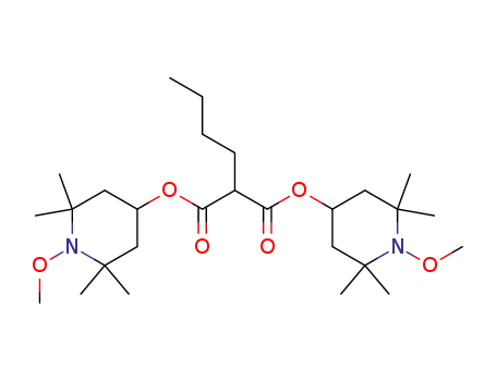 Molecular Structure of 122586-71-4 (di-(1-methoxy-2,2,6,6-tetramethylpiperidin-4-yl) n-butylmalonate)