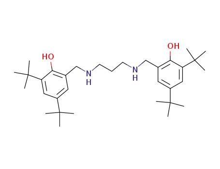 Molecular Structure of 91129-04-3 (Phenol,
2,2'-[1,3-propanediylbis(iminomethylene)]bis[4,6-bis(1,1-dimethylethyl)-)