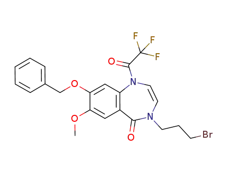 8-benzyloxy-4-(3-bromopropyl)-7-methoxy-1-trifluoroacetyl-1,4-dihydrobenzo[e][1,4]diazepin-5-one