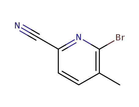 Molecular Structure of 450844-27-6 (2-Bromo-6-cyano-3-methylpyridine)