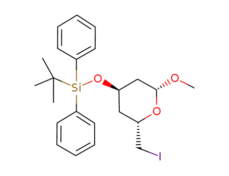 tert-Butyl-((2S,4R,6R)-2-iodomethyl-6-methoxy-tetrahydro-pyran-4-yloxy)-diphenyl-silane
