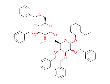 octyl 3-O-benzyl-4,6-O-benzylidene-2-O-methyl-α-D-mannopyranosyl-(1->6)-2,3,4-tri-O-benzyl-α-D-mannopyranoside