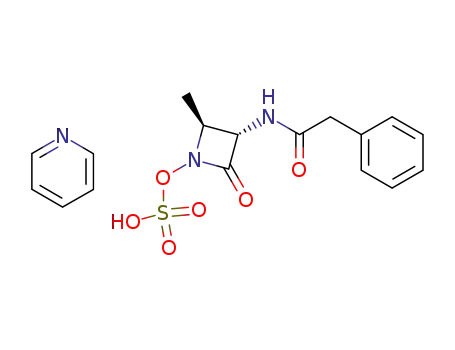 Sulfuric acid mono-((2S,3S)-2-methyl-4-oxo-3-phenylacetylamino-azetidin-1-yl) ester; compound with pyridine