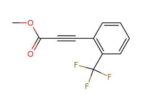 Molecular Structure of 841205-62-7 (2-Propynoic acid, 3-[2-(trifluoromethyl)phenyl]-, methyl ester)