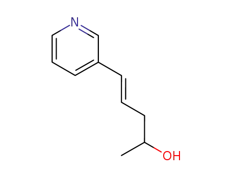 Molecular Structure of 252870-64-7 (4-Penten-2-ol, 5-(3-pyridinyl)-, (4E)-)