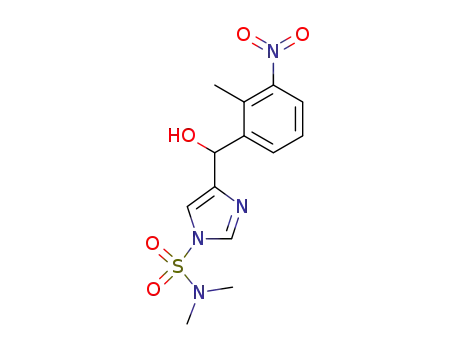 Molecular Structure of 258527-99-0 (4-[hydroxy(2-methyl-3-nitrophenyl)methyl]-N,N-dimethyl-1H-imidazole-1-sulfonamide)