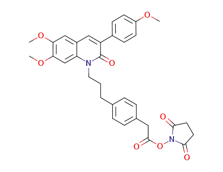 4-{3-[1,2-dihydro-6,7-dimethoxy-3-(4-methoxyphenyl)-2-oxoquinolin-1-yl]propyl}benzeneacetic acid 2,5-dioxopyrrolyn-1-yl ester