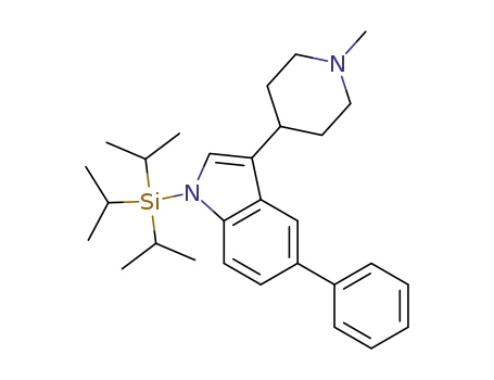 Molecular Structure of 253439-68-8 (5-phenyl-3-(1-methylpiperidin-4-yl)-1-(triisopropylsilyl)-indole)