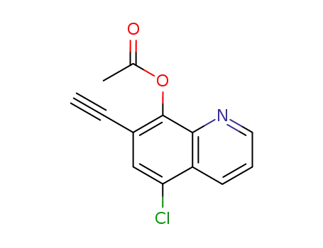 Molecular Structure of 691896-89-6 (8-Quinolinol, 5-chloro-7-ethynyl-, acetate (ester))