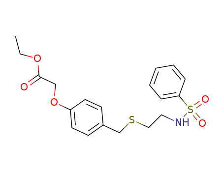 Acetic acid, [4-[[[2-[(phenylsulfonyl)amino]ethyl]thio]methyl]phenoxy]-,
ethyl ester