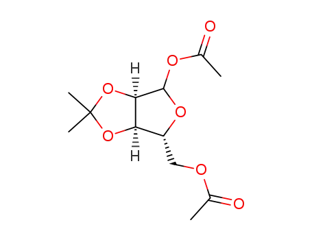 Molecular Structure of 141979-56-8 (1,6-DI-O-ACETYL-2,3-ISOPROPYLIDENE-D-RIBOSE)