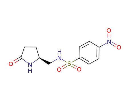 Molecular Structure of 918134-15-3 (Benzenesulfonamide, 4-nitro-N-[[(2S)-5-oxo-2-pyrrolidinyl]methyl]-)