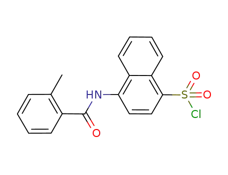 Molecular Structure of 723308-88-1 (1-Naphthalenesulfonyl chloride, 4-[(2-methylbenzoyl)amino]-)