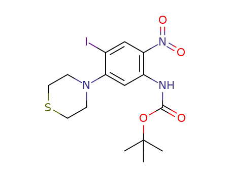 (4-iodo-2-nitro-5-thiomorpholin-4-yl-phenyl)-carbamic acid tert.-butyl ester