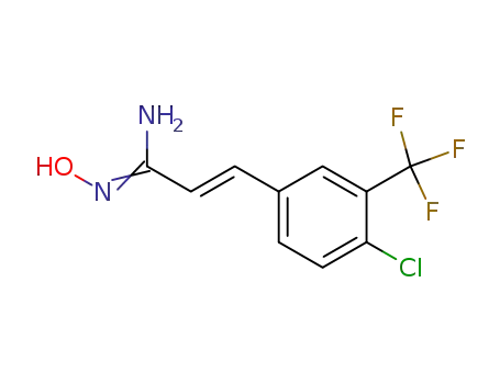 (E)-4-chloro-3-trifluoromethyl-cinnamamide oxime