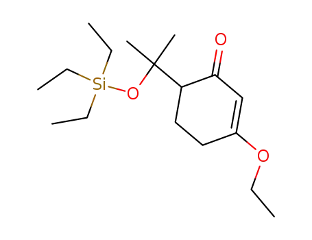 Molecular Structure of 488787-32-2 (2-Cyclohexen-1-one, 3-ethoxy-6-[1-methyl-1-[(triethylsilyl)oxy]ethyl]-)