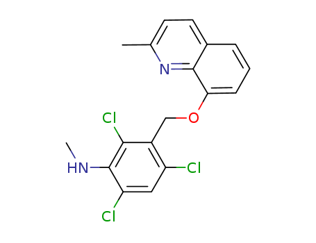 Benzenamine,  2,4,6-trichloro-N-methyl-3-[[(2-methyl-8-quinolinyl)oxy]methyl]-
