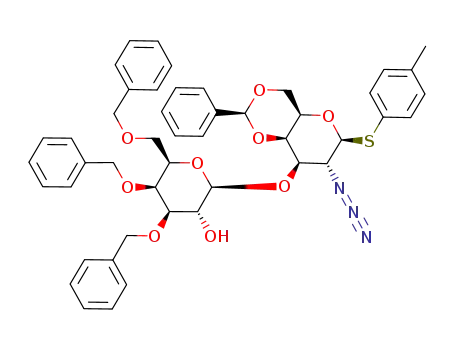 p-tolyl 3,4,6-tri-O-benzyl-β-D-galactopyranosyl-(1->3)-4,6-O-benzylidene-2-azido-2-deoxy-1-thio-β-D-galactopyranoside