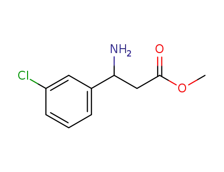 Molecular Structure of 905991-90-4 (METHYL (3R)-3-AMINO-3-(3-CHLOROPHENYL)PROPANOATE)