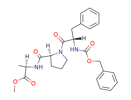 Molecular Structure of 90107-58-7 (D-Alanine, N-[1-[N-[(phenylmethoxy)carbonyl]-L-phenylalanyl]-L-prolyl]-,
methyl ester)