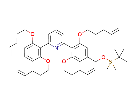 Molecular Structure of 934990-38-2 (2-[2,6-bis(pent-4-enyloxy)phenyl]-6-[2,6-bis(pent-4-enyloxy)-4-(tert-butyldimethylsilyloxymethyl)phenyl]pyridine)