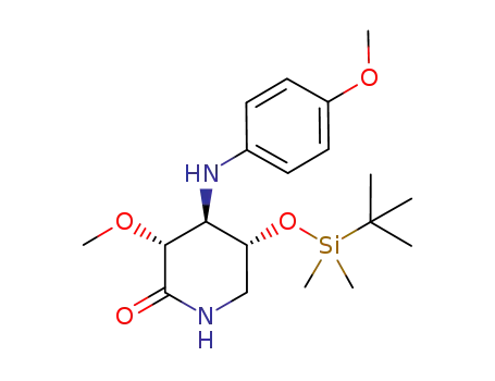 (-)-(3R,4R,5R)-5-[tert-butyl(dimethyl)silyl]oxy-3-methoxy-4-[(4-methoxyphenyl)amino]piperidin-2-one