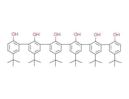Molecular Structure of 87586-50-3 (5,5',5',5''',5'''',5'''''-hexa-tert-butyl-2,2',2'',2''',2'''',2'''''-hexahydroxy-1,1':3',1'':3'',1''':3''',1'''':3'''',1'''''-sexiphenyl)