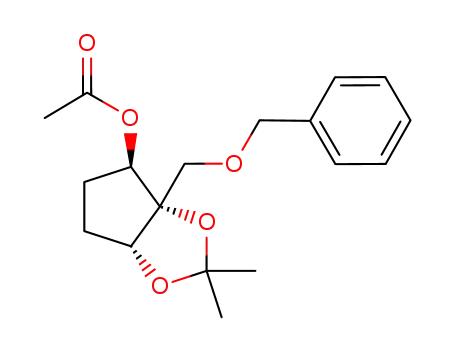 (-)-3a-(benzyloxymethyl)-2,2-dimethyltetrahydro-3aH-cyclopenta[d][1,3]dioxol-4-yl acetate