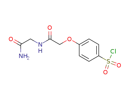 Molecular Structure of 259183-90-9 (N-(carbamoylmethyl)-2-[4-(chlorosulfonyl)phenoxy]acetamide)