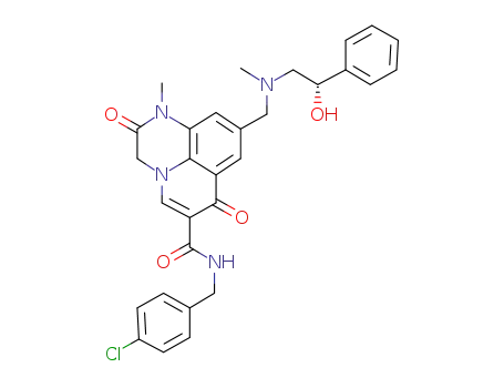 N-(4-chlorobenzyl)-9-{[[(2S)-2-hydroxy-2-phenylethyl](methyl)amino]methyl}-1-methyl-2,7-dioxo-2,3-dihydro-1H,7H-pyrido[1,2,3-de]quinoxaline-6-carboxamide
