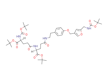 3-<p-<(N-((tert-butoxycarbonyl)-γ-L-glutamyl-γ-L-glutamyl)-β-amino)ethyl>phenoxymethyl>-5-(((tert-butoxycarbonyl)amino)methyl)furan, di-tert-butyl ester