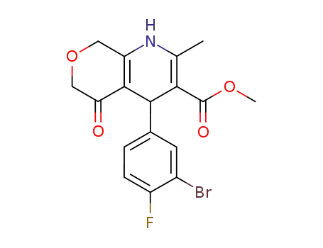 methyl 4-(3-bromo-4-fluorophenyl)-2-methyl-5-oxo-4,5,6,8-tetrahydro-1H-pyrano[3,4-b]pyridine-3-carboxylate