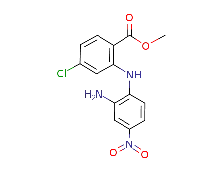 Molecular Structure of 755026-39-2 (Benzoic acid, 2-[(2-amino-4-nitrophenyl)amino]-4-chloro-, methyl ester)
