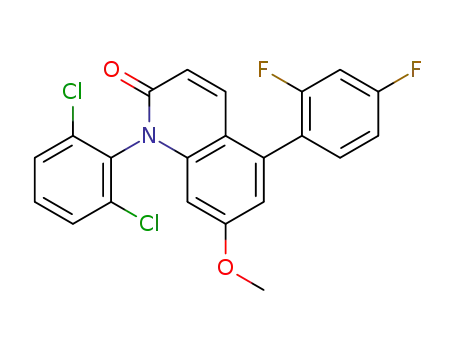 1-(2,6-dichlorophenyl)-5-(2,4-difluorophenyl)-7-methoxy-2(1H)-quinolinone