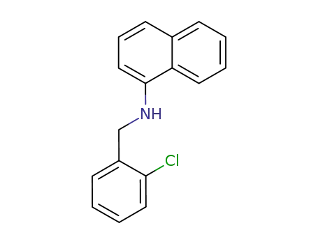 Molecular Structure of 113250-80-9 (N-(2-Chlorobenzyl)-1-naphthalenamine)