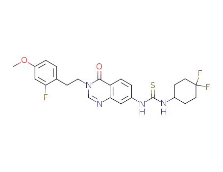7-({[(4,4-difluorocyclohexyl)amino]-thioxomethyl}amino)-3-[2-(2-fluoro-4-methoxyphenyl)ethyl]-3-hydroquinazolin-4-one
