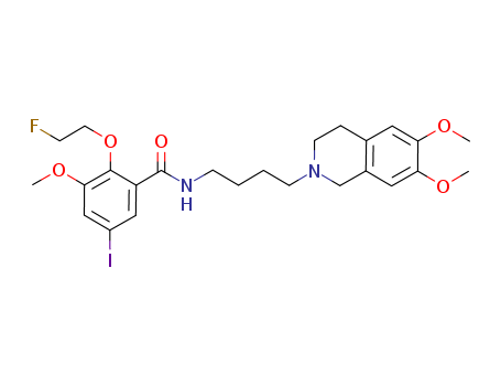 Benzamide, N-[4-(3,4-dihydro-6,7-dimethoxy-2(1H)-isoquinolinyl)butyl]-2-(2-fluoroethoxy)-5-iodo-3-methoxy-