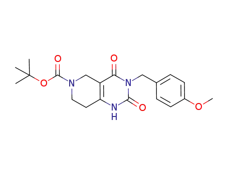 Molecular Structure of 947404-33-3 (3-(4-Methoxy-benzyl)-2,4-dioxo-1,3,4,5,7,8-hexahydro-2H-pyrido[4,3-d]pyriMidine-
6-carboxylicacidtert-butylester)