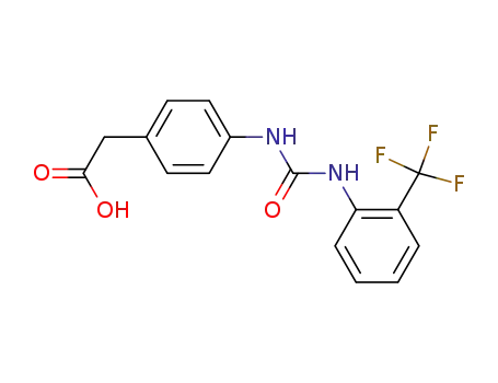 4-(3-(2-trifluoromethyl)-phenylureido)-phenylacetic acid
