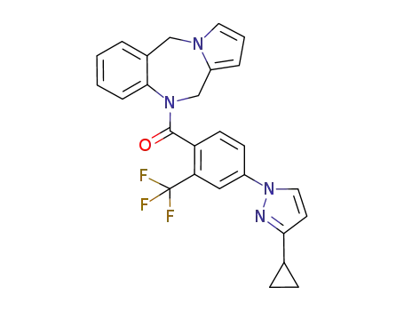 [4-(3-Cyclopropyl-pyrazol-1-yl)-2-trifluoromethy-phenyl]-(5H,11H-pyrrolo[2,1-c][1,4]benzodiazepin-10-yl)-methanone