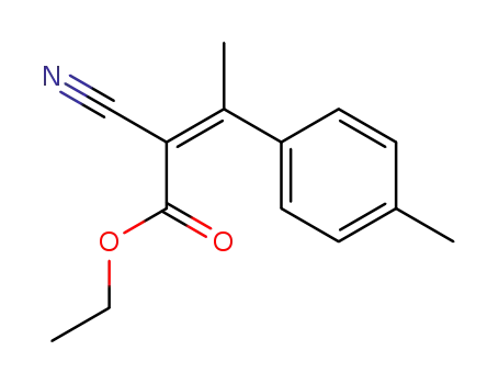 Molecular Structure of 17463-79-5 (2-cyano-3-methyl-3-(4-methylphenyl)propenoic acid ethyl ester)