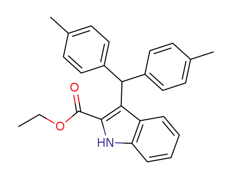 Molecular Structure of 187535-49-5 (ethyl 3-[bis(4-methylphenyl)methyl]-indole-2-carboxylate)