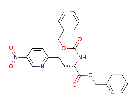 phenylmethyl (S)-5-nitro-α-[[(phenylmethoxy)-carbonyl]amino]-2-pyridinebutanoate