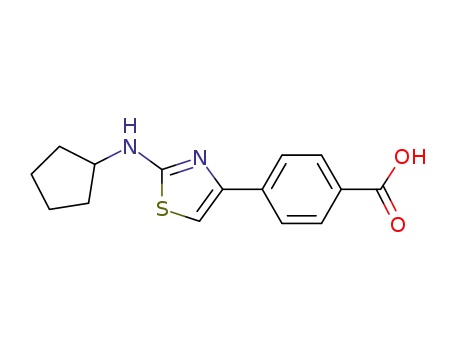 Benzoic acid, 4-[2-(cyclopentylamino)-4-thiazolyl]-