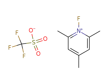 Molecular Structure of 107264-00-6 (1-FLUORO-2,4,6-TRIMETHYLPYRIDINIUM TRIFLATE)