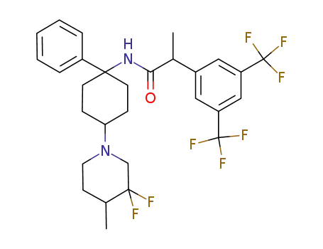 (2S*,4'R*)-trans-α-methyl-N-[4-(3,3-difluoro-4-methylpiperidin-1-yl)-1-phenylcyclohexyl]-3,5-bis(trifluoromethyl)benzeneacetamide