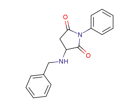 Molecular Structure of 7685-88-3 (1-Phenyl-3-[(phenylmethyl)amino]-2,5-pyrrolidinedione)